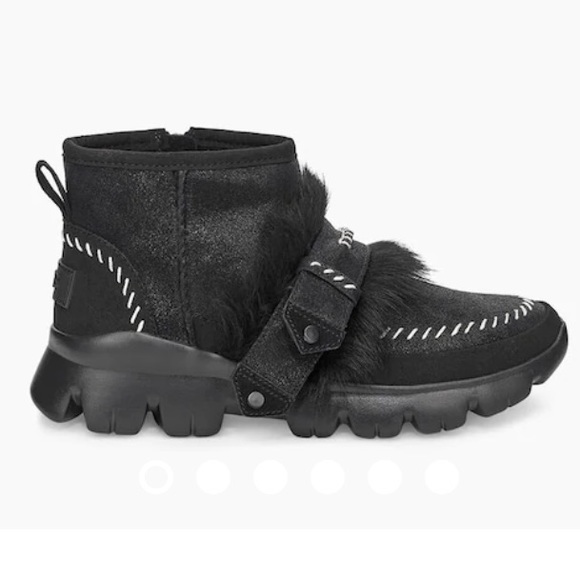 UGG Fluff Punk Black Ankle Boot Brand New in Box - Picture 8 of 16